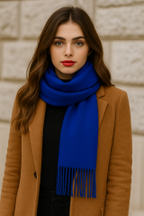 Pofuduk Şal (Saks Mavisi)