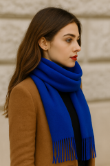 Pofuduk Şal (Saks Mavisi)