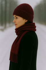 Pofuduk Şal (Bordo)