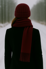 Pofuduk Şal (Bordo)