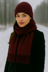 Pofuduk Şal (Bordo)