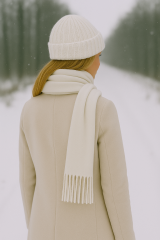 Pofuduk Şal (Beyaz)