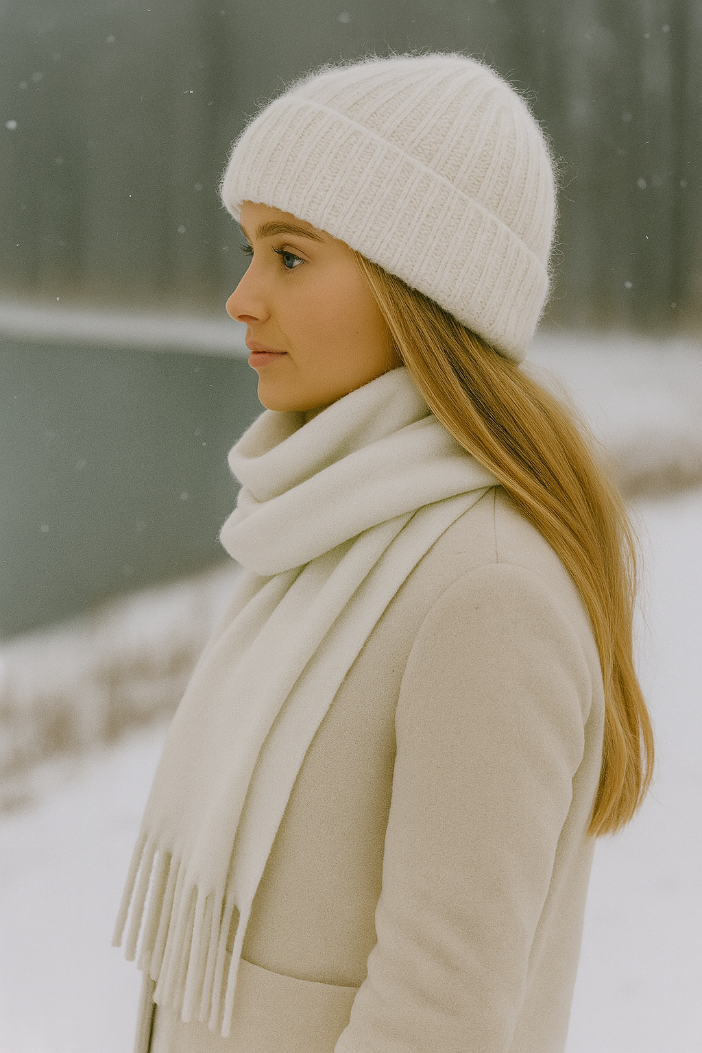 Pofuduk Şal (Beyaz)