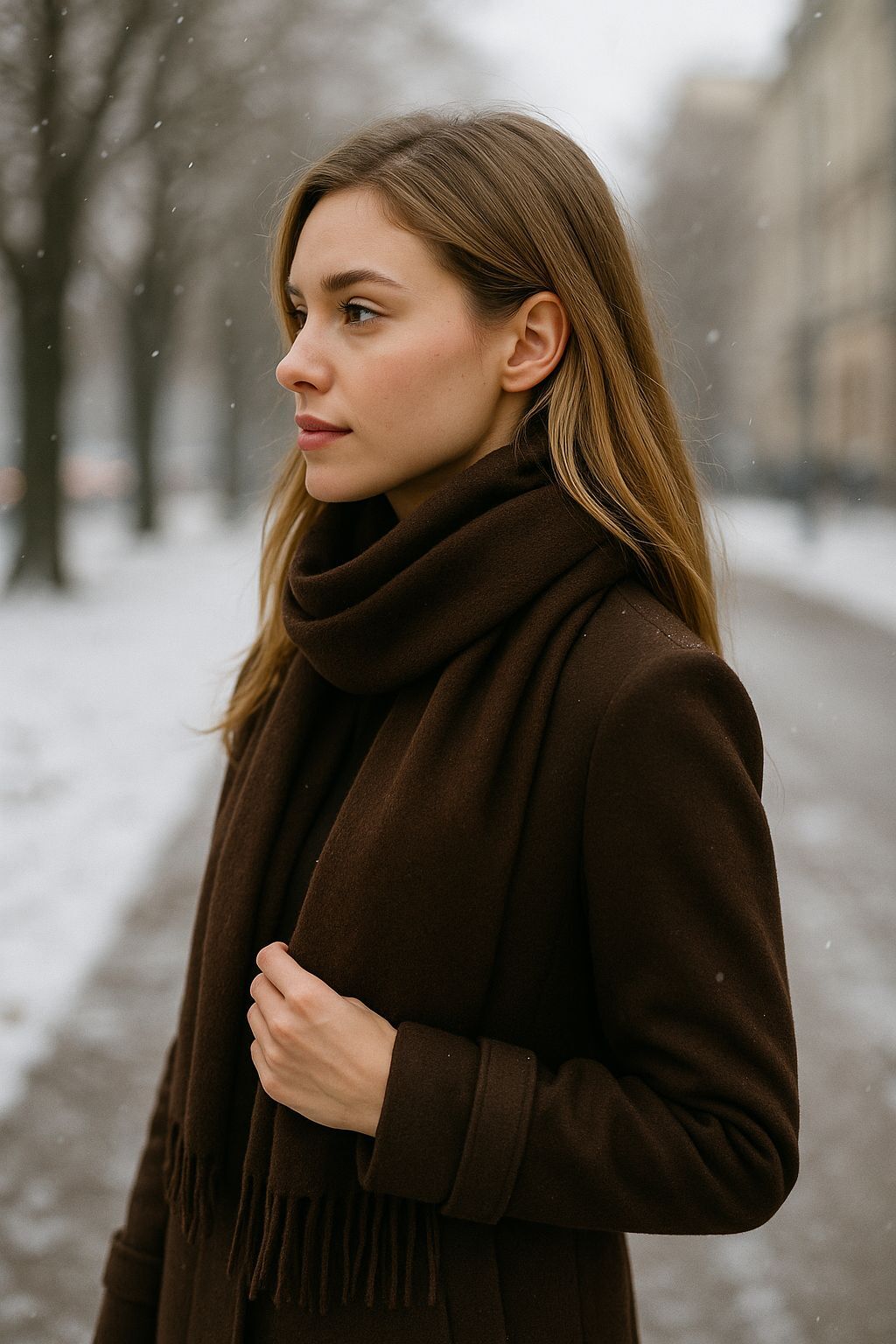 Pofuduk Şal (Acı Kahve)